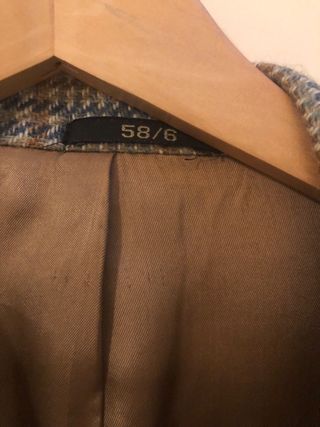 Americana cuadros lana Talla 58