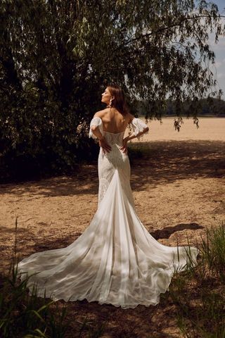 Vestido Novia Boho Talla M Encaje