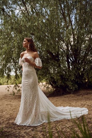 Vestido Novia Boho Talla M Encaje