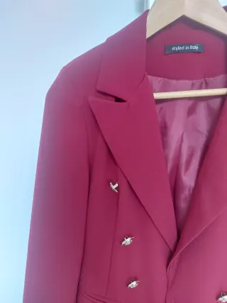 Blazer Granate Doble Botonadura