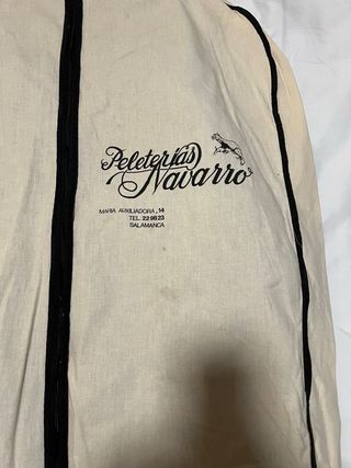 Abrigo vintage piel negro