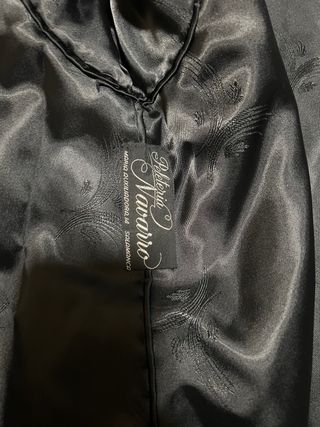 Abrigo vintage piel negro