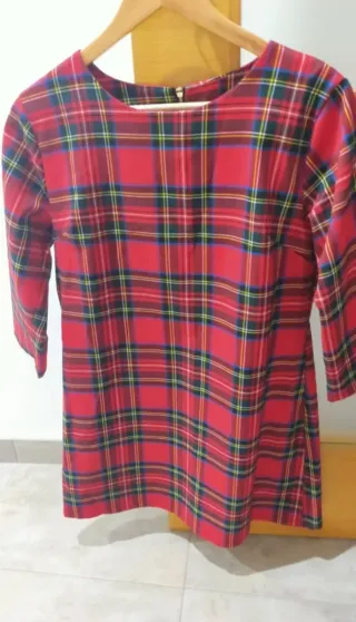 Vestido cuadros rojo navidad talla M