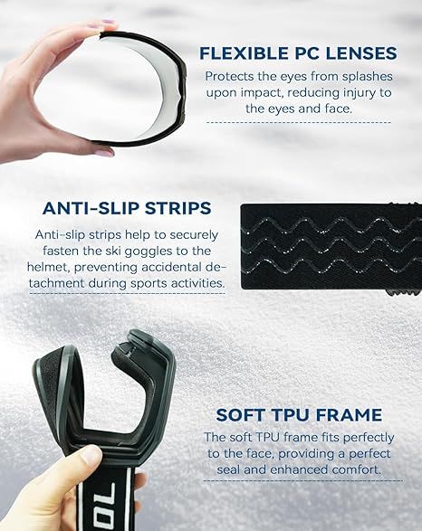 Occhiali Sci/Moto Beacool Bianco Argento