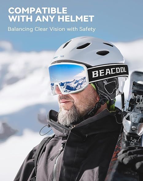 Occhiali Sci/Moto Beacool Bianco Argento