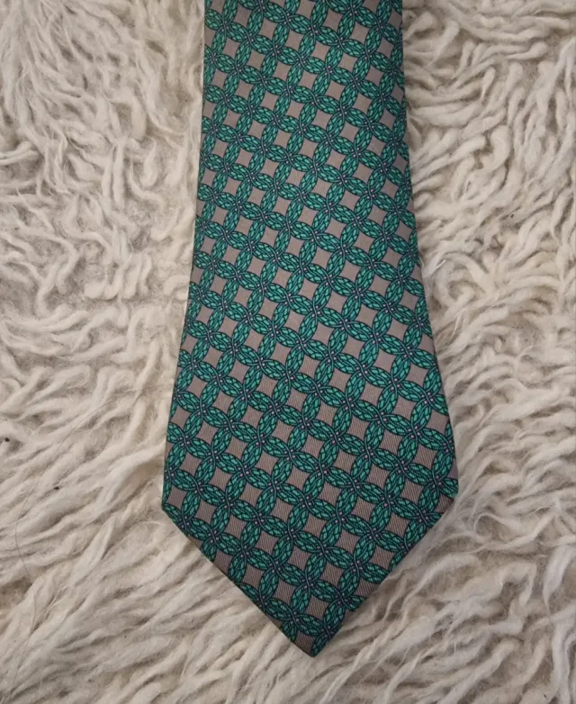 Cravatta Hermes 100% Seta Fantasia