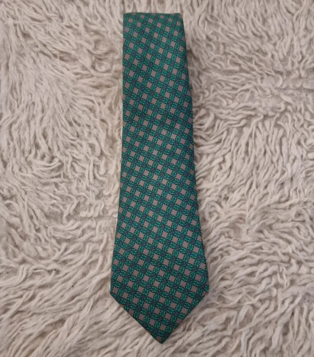 Cravatta Hermes 100% Seta Fantasia