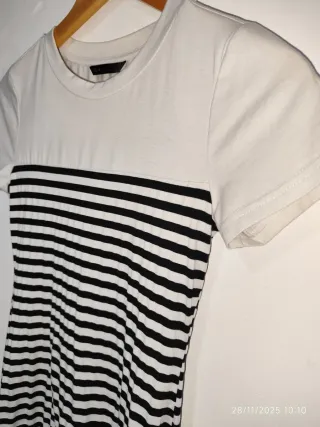 Vestido Talla XS Rayas Blanco y Negro