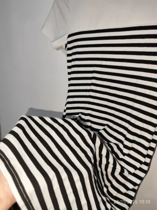 Vestido Talla XS Rayas Blanco y Negro