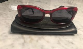 Occhiali da sole vintage Versace rossi
