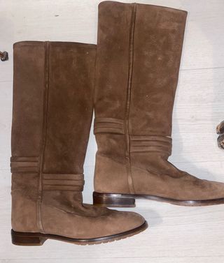 Stivali scamosciati donna marroni 39