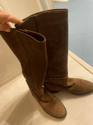 Stivali scamosciati donna marroni 39