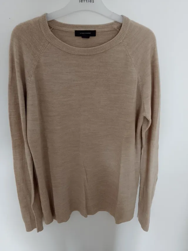 Jersey Atmosphere beige manga larga talla M