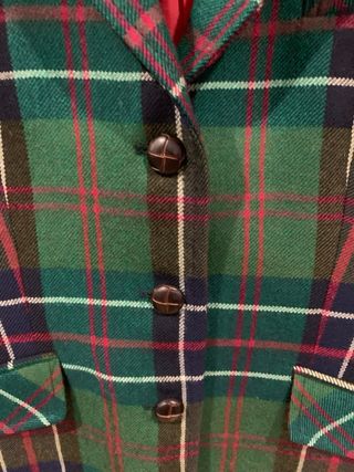 Americana Elena Moreno cuadros verde Talla 42