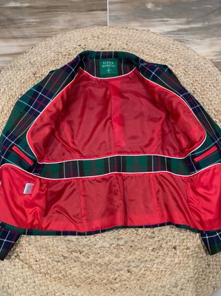 Americana Elena Moreno cuadros verde Talla 42