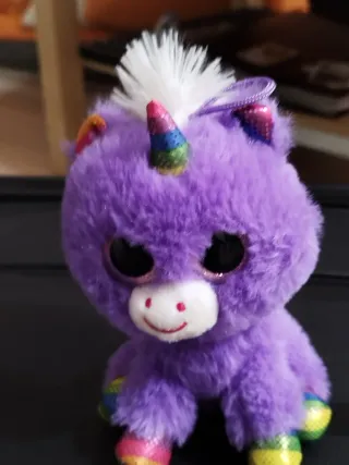 Peluche Unicornio Morado Arcoíris