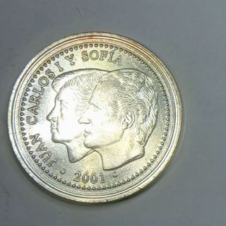 Réplica moneda Juan Carlos y Sofía baño plata