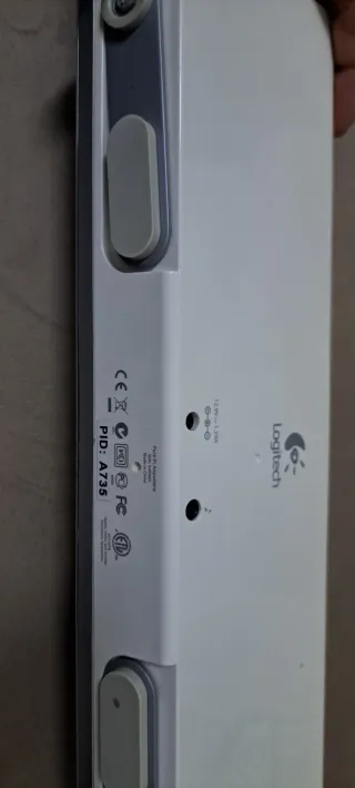 Altavoz Beige y Gris con Base para iPod