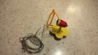 Lámpara infantil flor rosa y amarilla