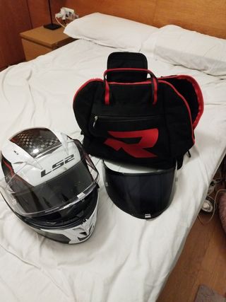 Casco moto LS2 carbono