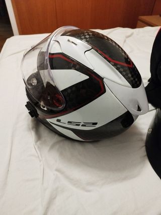 Casco moto LS2 carbono