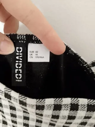 Vestido tirantes cuadros vichy blanco y negro