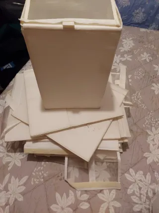 Cajas organizadoras de tela blancas