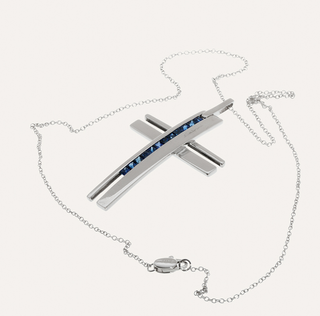 Colgante Salvini Oro Blanco 18k Zafiros