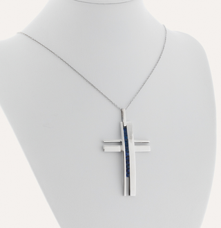 Colgante Salvini Oro Blanco 18k Zafiros