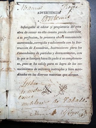 Libro Táctica Militar Caballería 1838