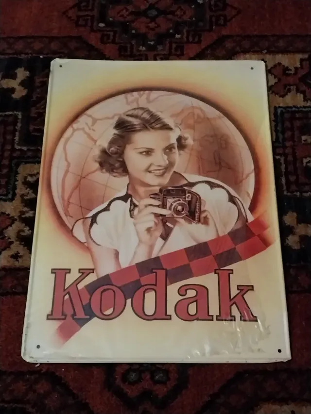 Lote de 3 Placas Metálicas Kodak de Coleção