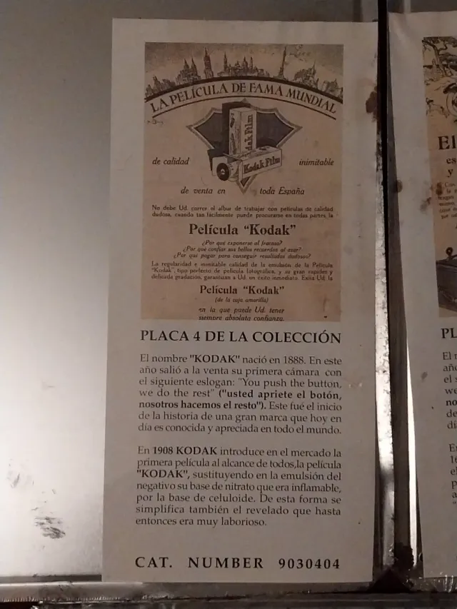 Lote de 3 Placas Metálicas Kodak de Coleção