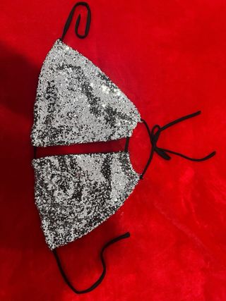 Top lentejuelas plateadas y negras