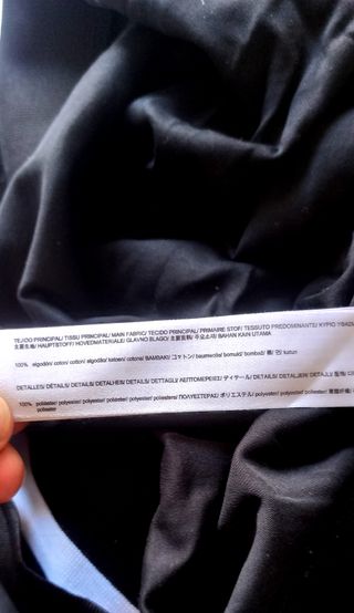 Camiseta negra con rayas blancas Zara Man