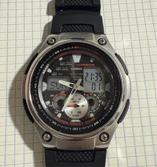 Reloj Casio Pulsera Negro y Plata