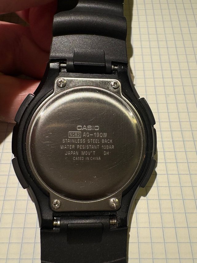 Reloj Casio Pulsera Negro y Plata