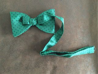 Pajarita verde con puntos