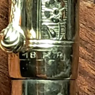 Penna stilografica Vulcan laminata oro 18 K.