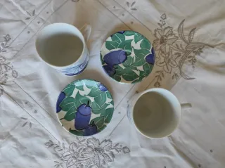 2 Tazze Art Déco Ciliegie