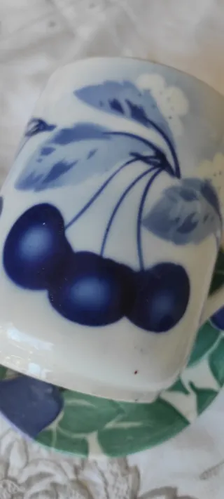 2 Tazze Art Déco Ciliegie