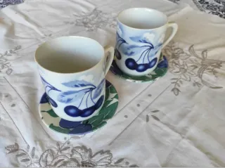 2 Tazze Art Déco Ciliegie