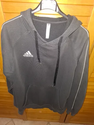 Felpa Adidas Nera con Cappuccio