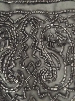 Bolso de fiesta vintage pedrería negro