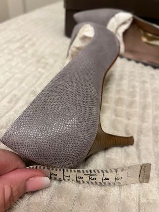 Zapatos Zendra Piel Tacón Gris