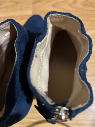 Botines tacón azul marino