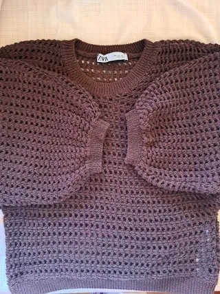 Jersey Zara calado marrón L