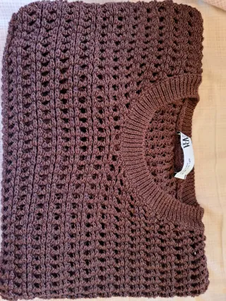 Jersey Zara calado marrón L