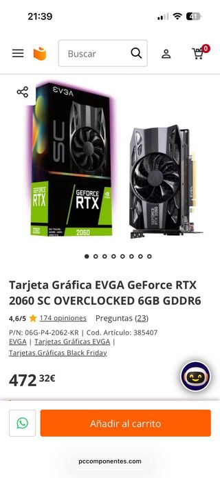 Tarjeta Gráfica EVGA GeForce RTX
