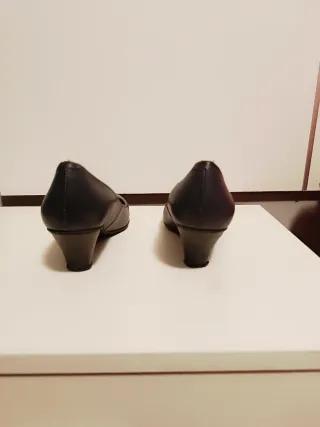 Zapatos de cuña azul marino talla 36