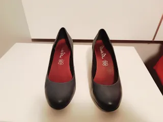 Zapatos de cuña azul marino talla 36